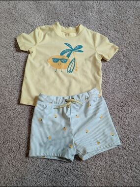 Carter's - Bathing Suit And Rashguard- 18 Months
